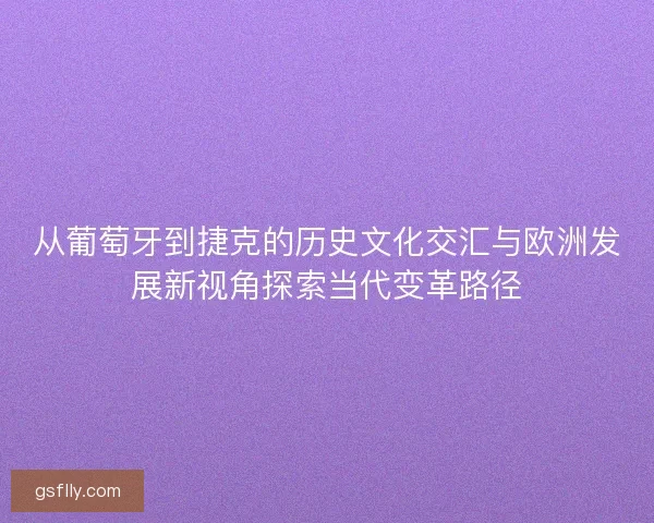 从葡萄牙到捷克的历史文化交汇与欧洲发展新视角探索当代变革路径