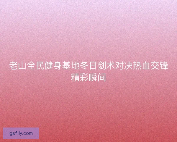 老山全民健身基地冬日剑术对决热血交锋精彩瞬间