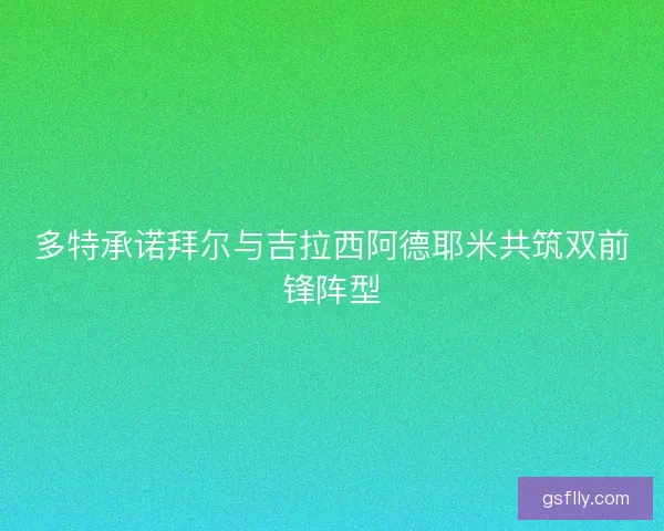 多特承诺拜尔与吉拉西阿德耶米共筑双前锋阵型